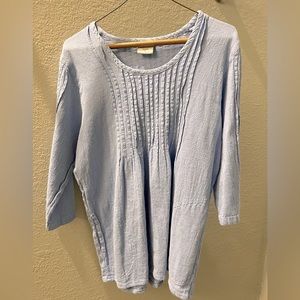 Light blue tunic top size large